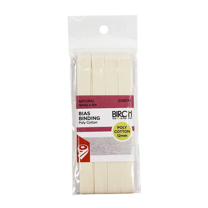 Pack of natural bias binding with Birch branding.