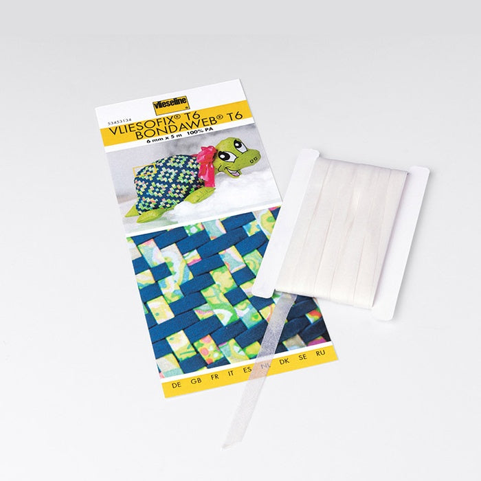 Bondaweb T6 product card next to sample.