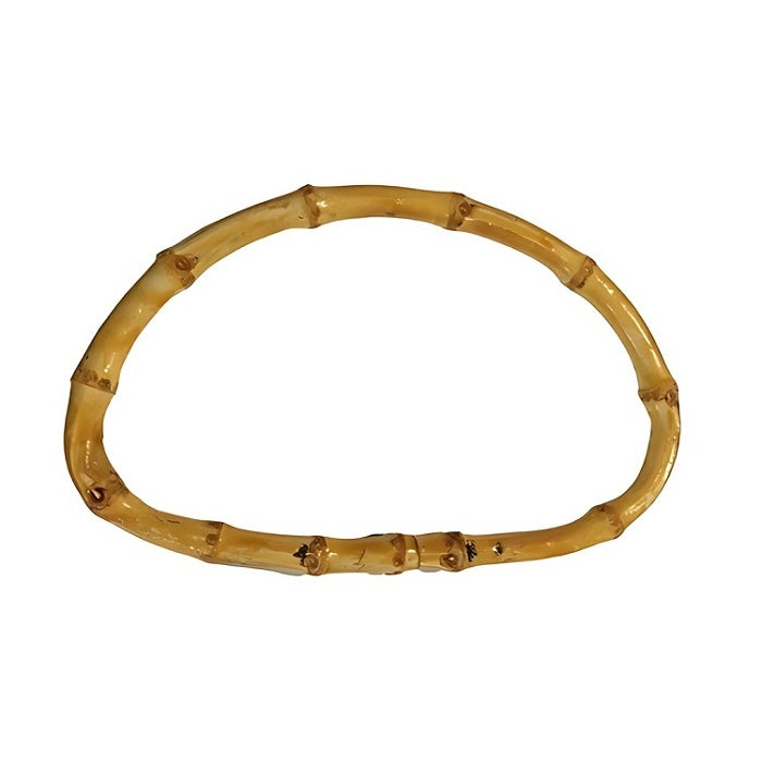 Natural bamboo d shaped bag handle.