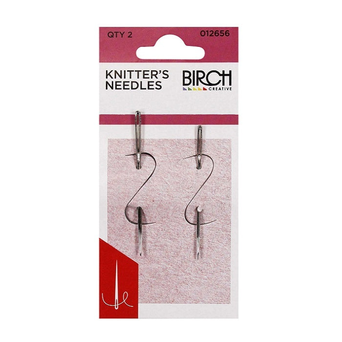 Pack of 2 wool needles with Birch branding.