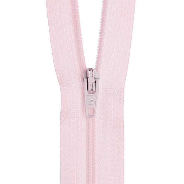 Light pink nylon dress zip.