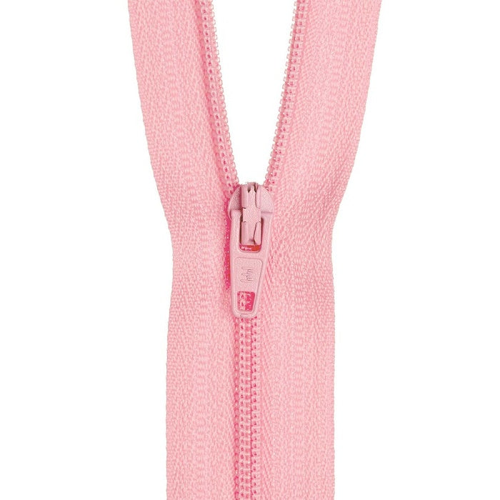 Light pink nylon dress zip.