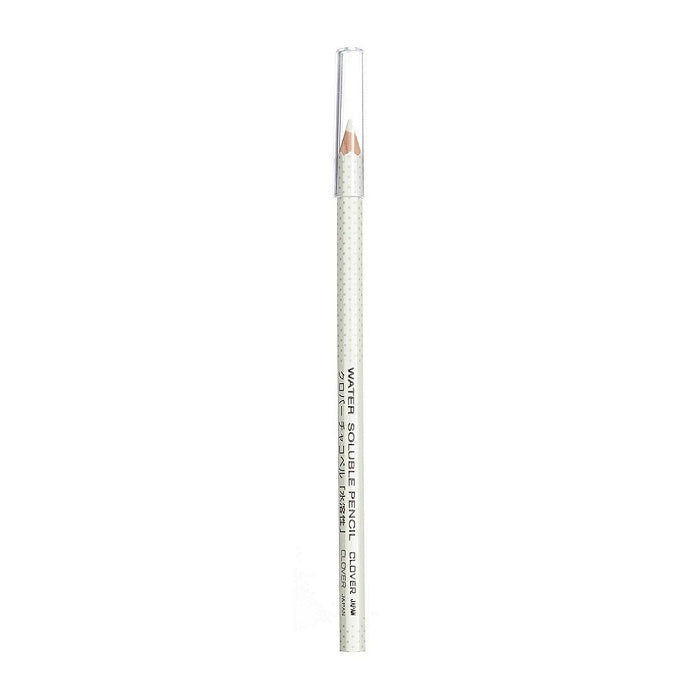 White fabric pencil with clear cap.