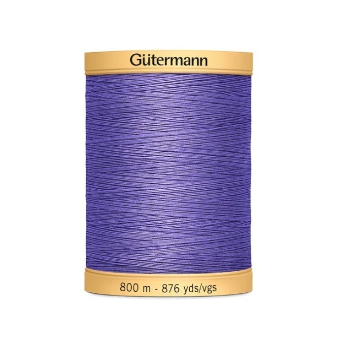 Spool of purple thread with Gutermann 800m branding.