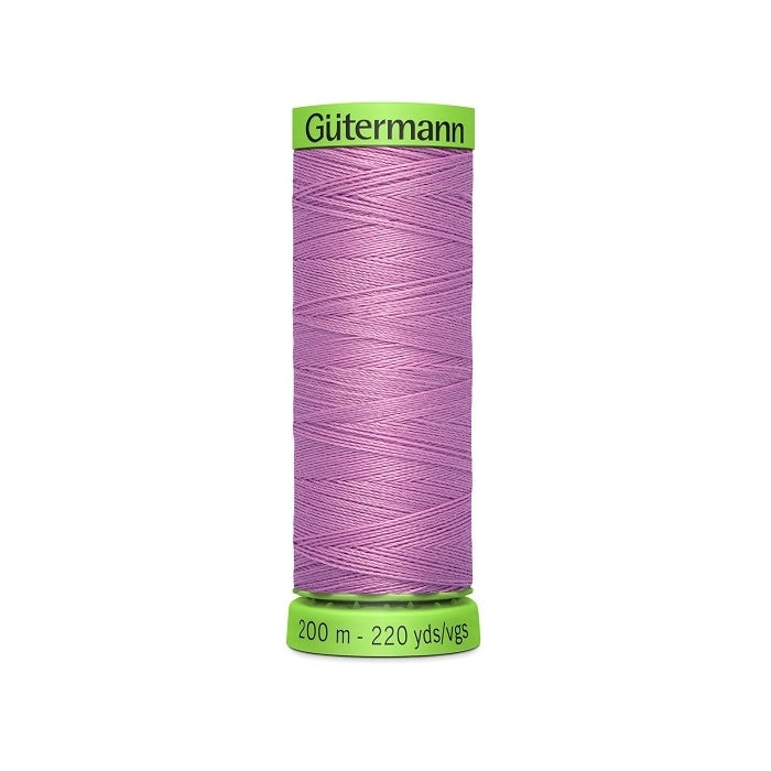 Spool of purple extra fine thread with Gutermann branding.