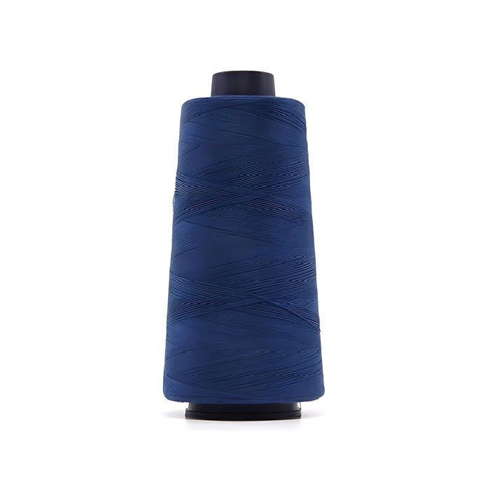Dark blue overlocking thread cone.