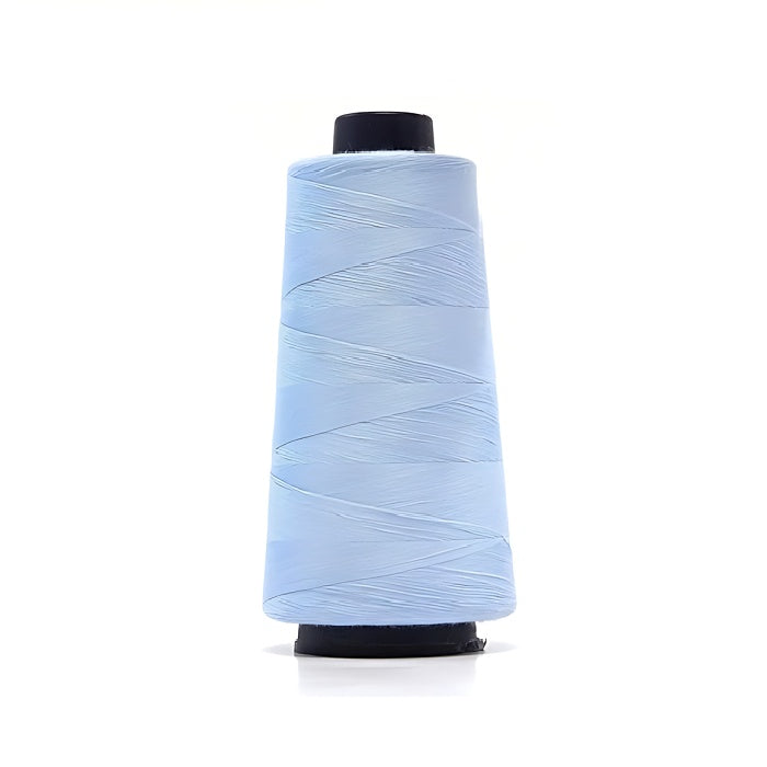 Light blue overlocking thread cone.