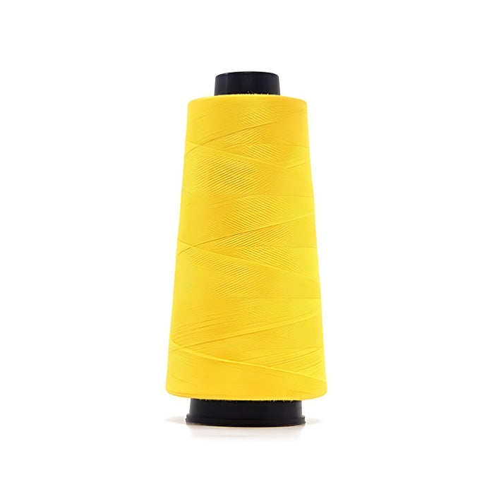 Sports gold overlocking thread cone.