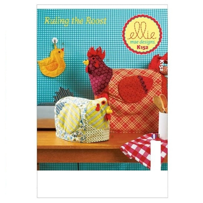 Sewing pattern cover with animal themed kitchen appliance covers.