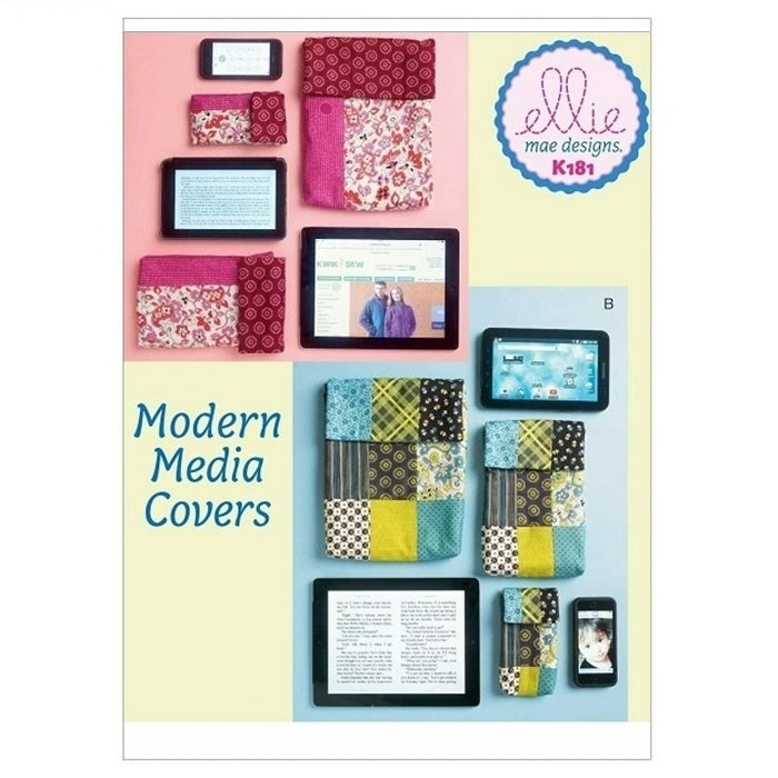 Sewing pattern cover with fabric media covers.