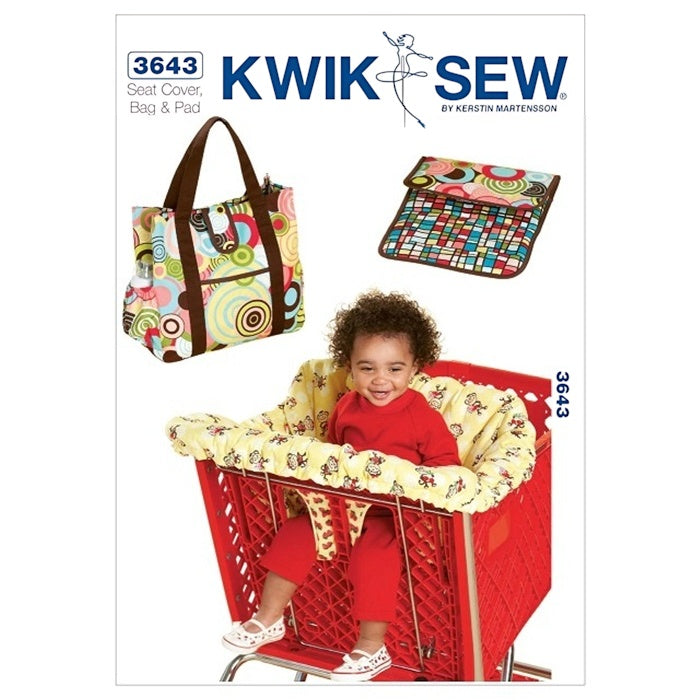 Sewing pattern cover with shopping cart cover.