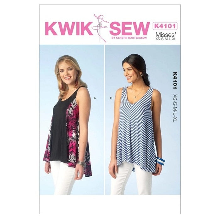 Sewing pattern cover with misses princess seam top.