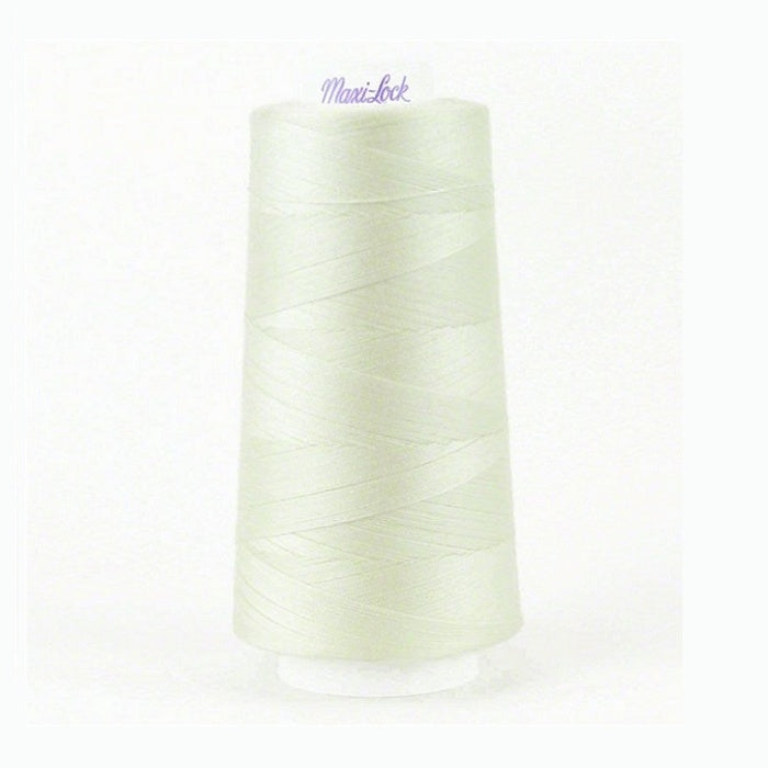 Cream overlocking cone with Maxi-Lock branding.
