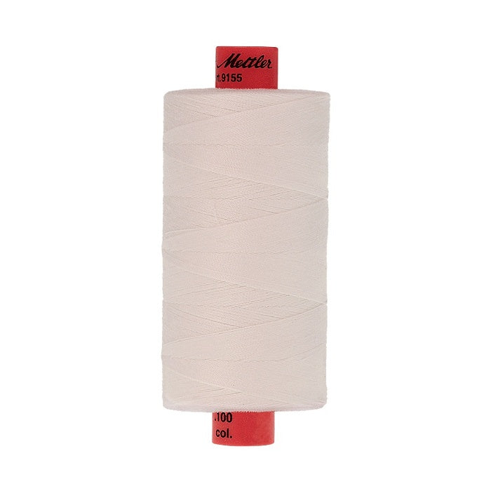 Spool of Mettler 1000m white thread.