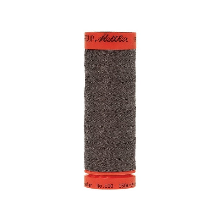 Spool of Mettler 150m dark grey thread.