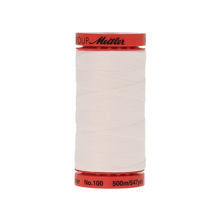 Spool of Mettler 500m white thread.