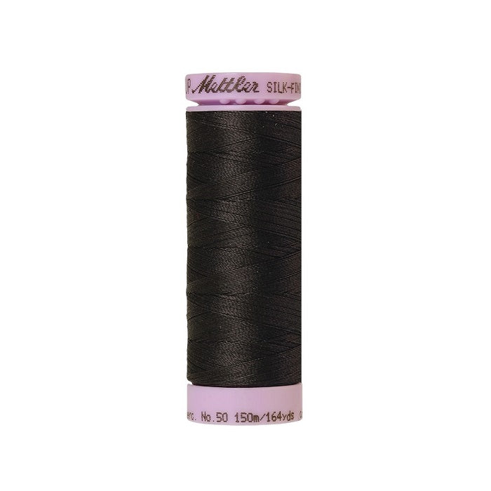 Charcoal grey thread with Mettler Cotton 50 branding.