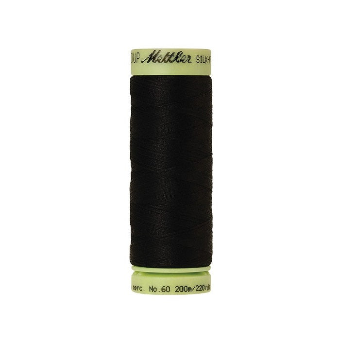 Black thread with Mettler Cotton 60 branding.