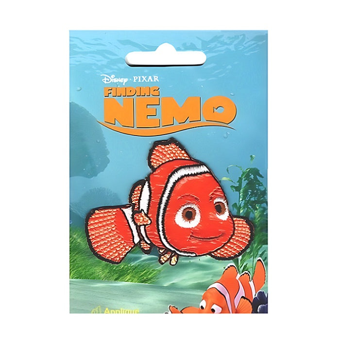 Smiling bight orange clown fish applique.