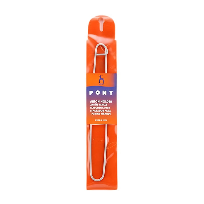Packaged stitch holder with Pony branding.