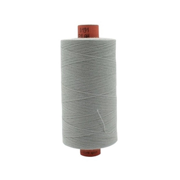 Spool of grey thread with Rasant branding.
