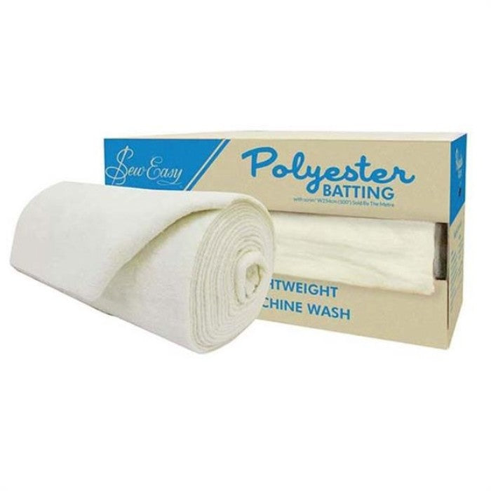Boxed polyester batting with Sew Easy branding.