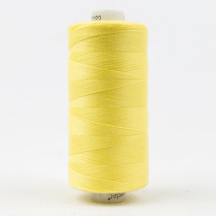 Spool of lemon thread with Designer branding.