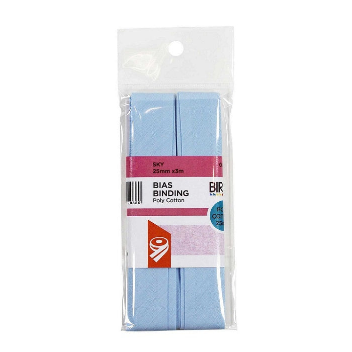 Packaged light blue bias with Birch branding.