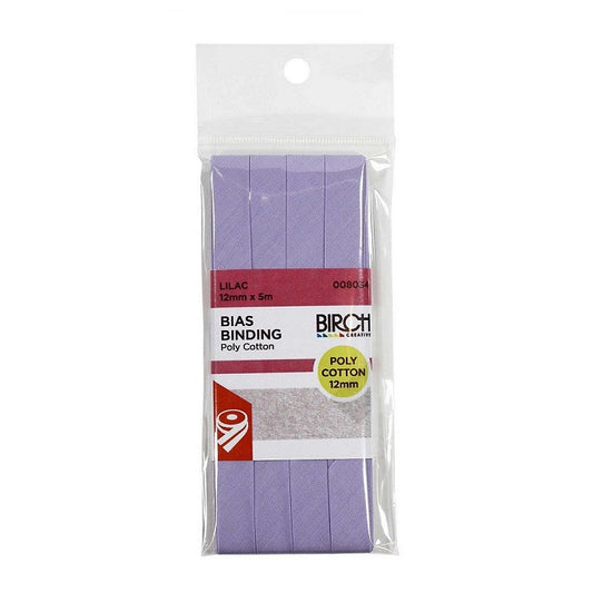 Pack of lilac bias binding with Birch branding.