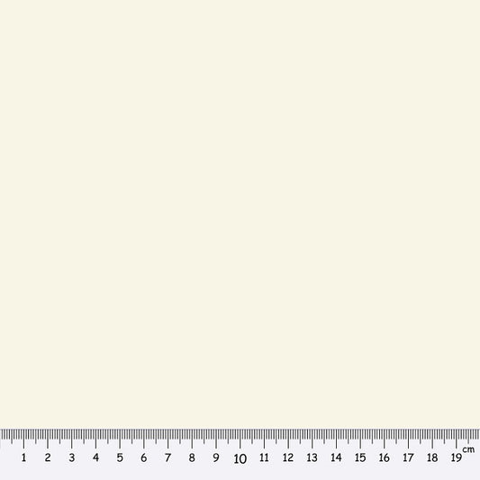 Natural fabric swatch with a ruler at the bottom for scale.