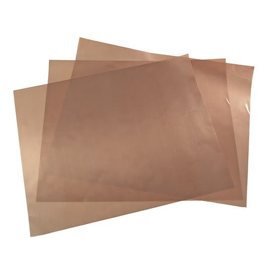 Three brown applique mats.