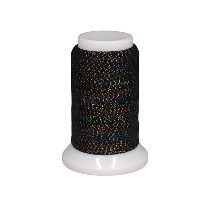 Mini cone of black metallic thread.