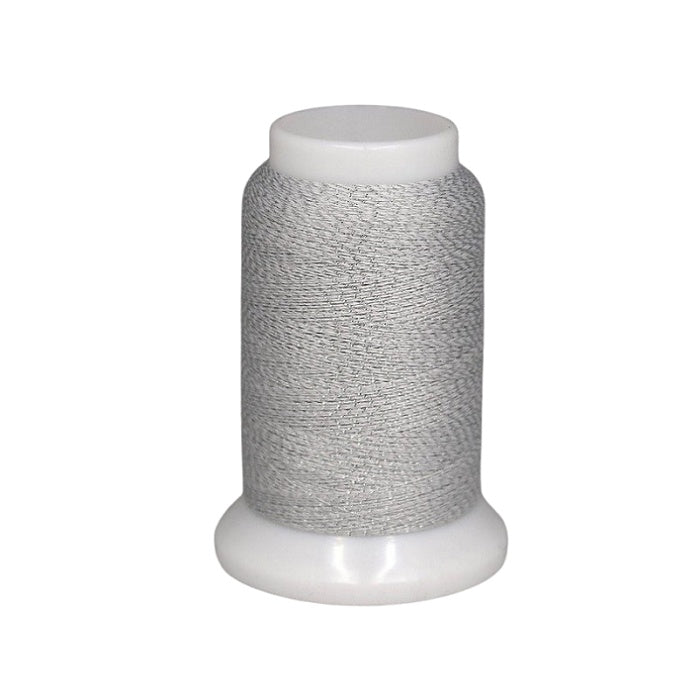 Mini cone of silver metallic thread.