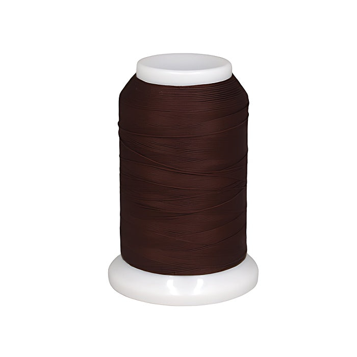 Spool of brown woolly nylon thread.