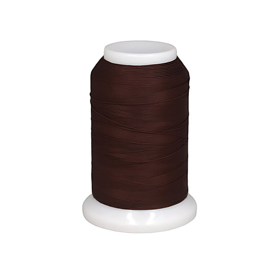 Spool of brown woolly nylon thread.