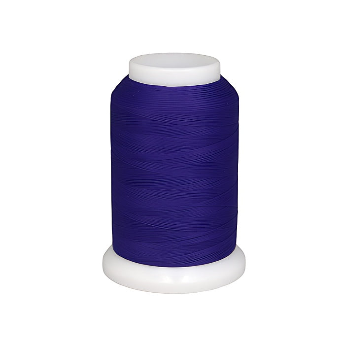 Spool of purple woolly nylon thread.
