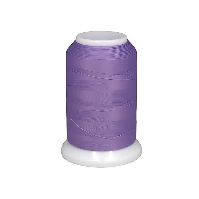 Spool of light purple woolly nylon thread.