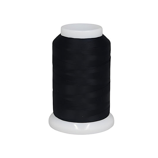 Spool of black woolly nylon thread.