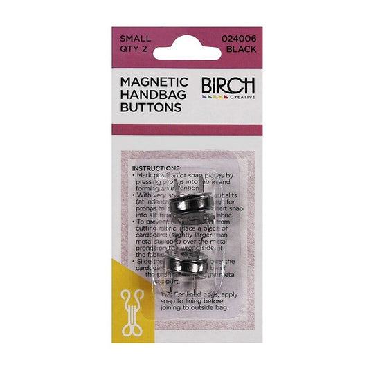 Packaged magnetic black bag buttons.