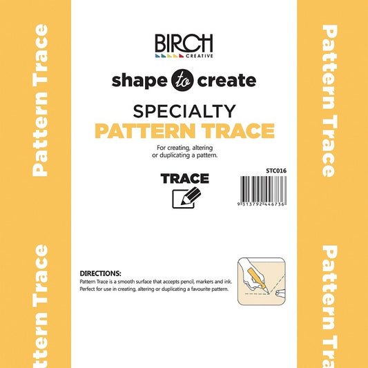 Product label for Birch Pattern Trace.