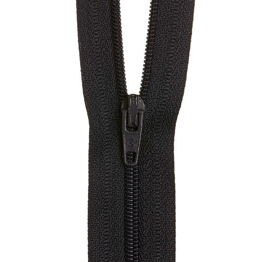 Navy nylon dress zip.