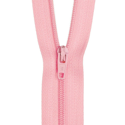 Light pink nylon dress zip.