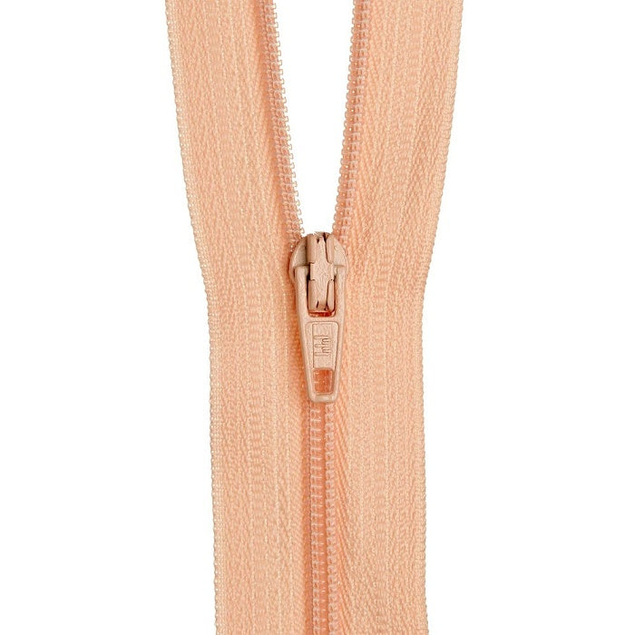 Light orange nylon dress zip.