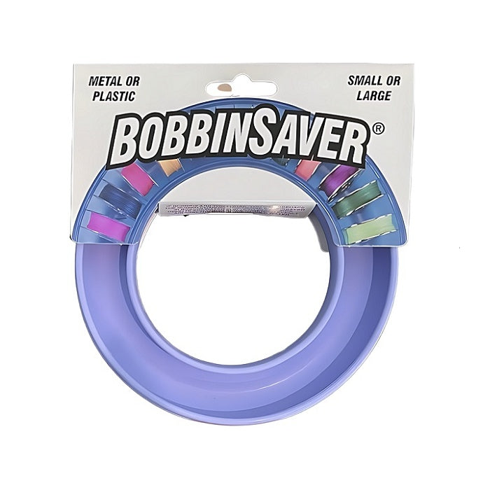 Purple donut shaped flexible bobbin holder.