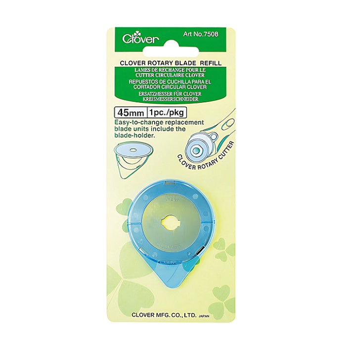 Rotary cutter replacement blade with Clover branding.
