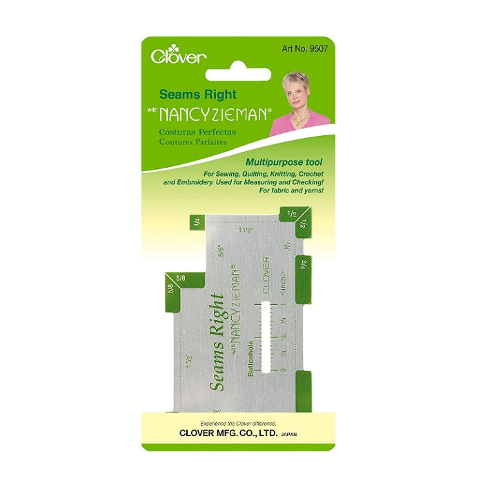 Packaged sewing gauge with Clover branding.