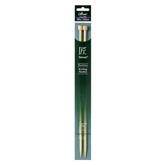 Packaged bamboo single point needles with Clover branding.