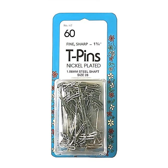 Pack of 60 metal T-Pins.