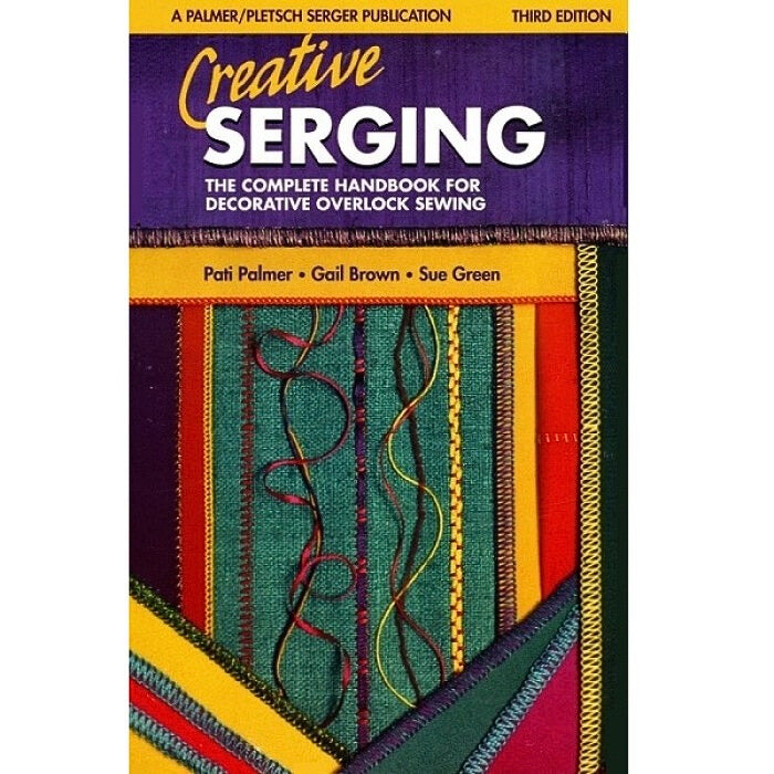 Creative serging book with Palmer Pletsch branding.