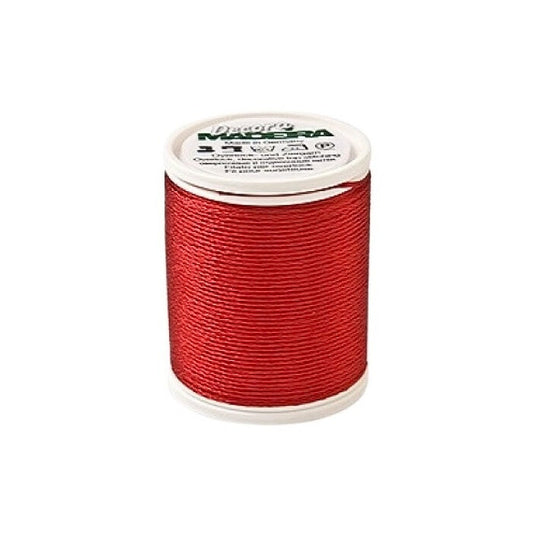 Spool of red thread with Madeira branding.
